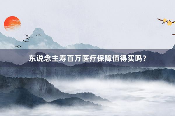 东说念主寿百万医疗保障值得买吗？